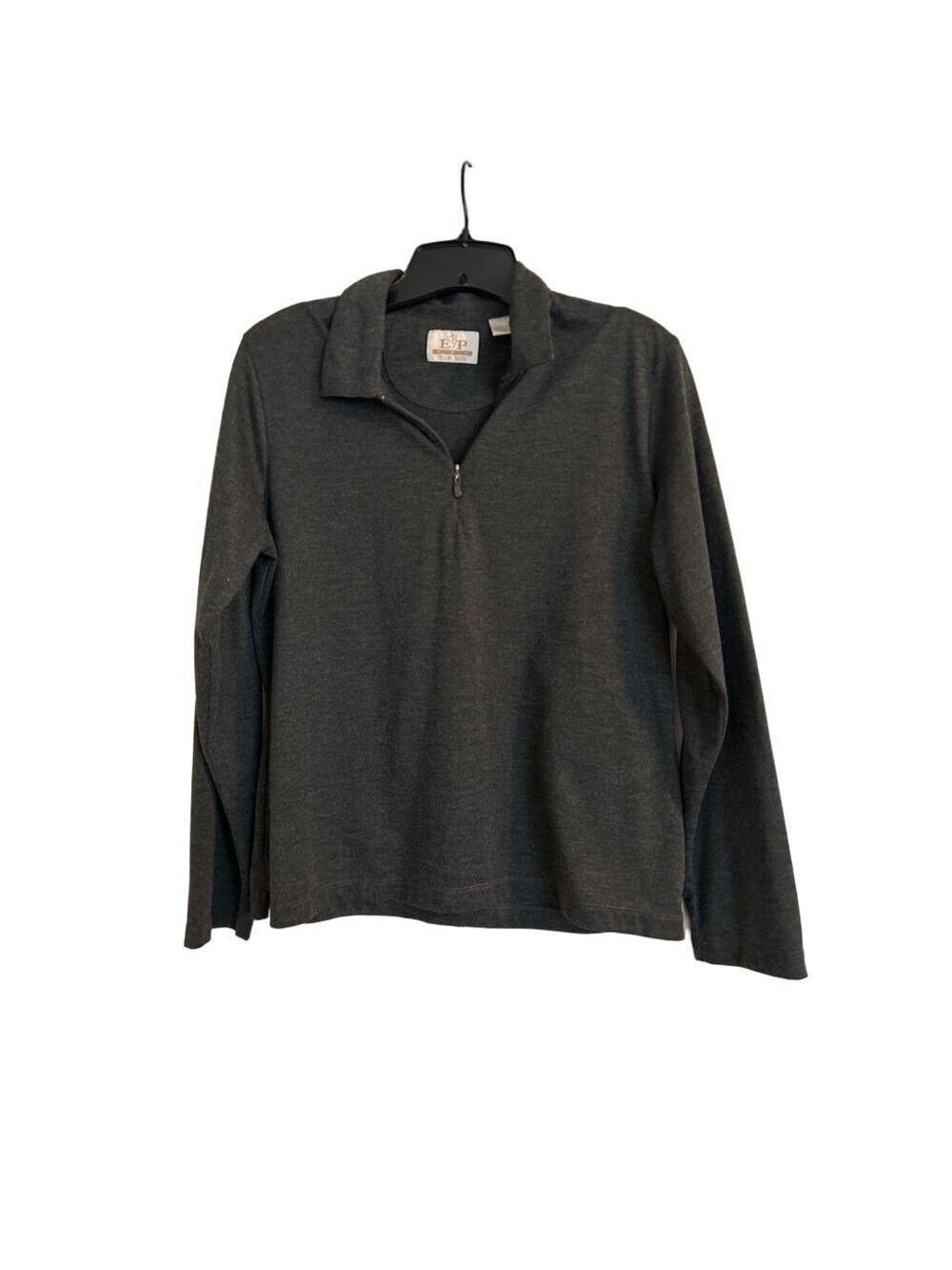 EP Pro Tour Tech Long Sleeve Golf Shirt | Dark Gray Quarter-Zip | Size L